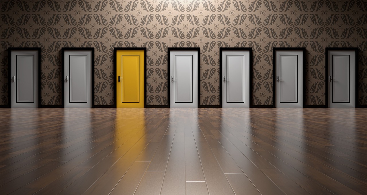 image of doors lined up for choice